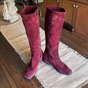 Phillippe Model Red Suede Tall Boots 39